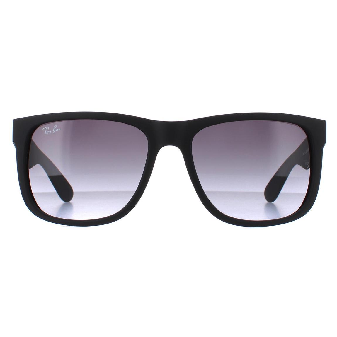 Ray-Ban Sunglasses Justin 4165 601/8G Rubber Black Grey Gradient main product photo