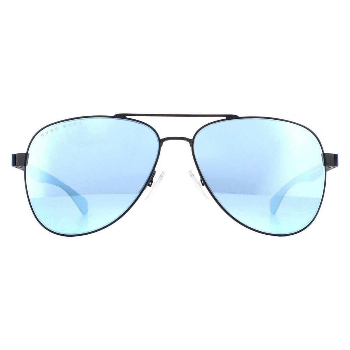 Hugo Boss Sunglasses BOSS 1077/S FLL 3J Matte Blue Blue Mirror main product photo