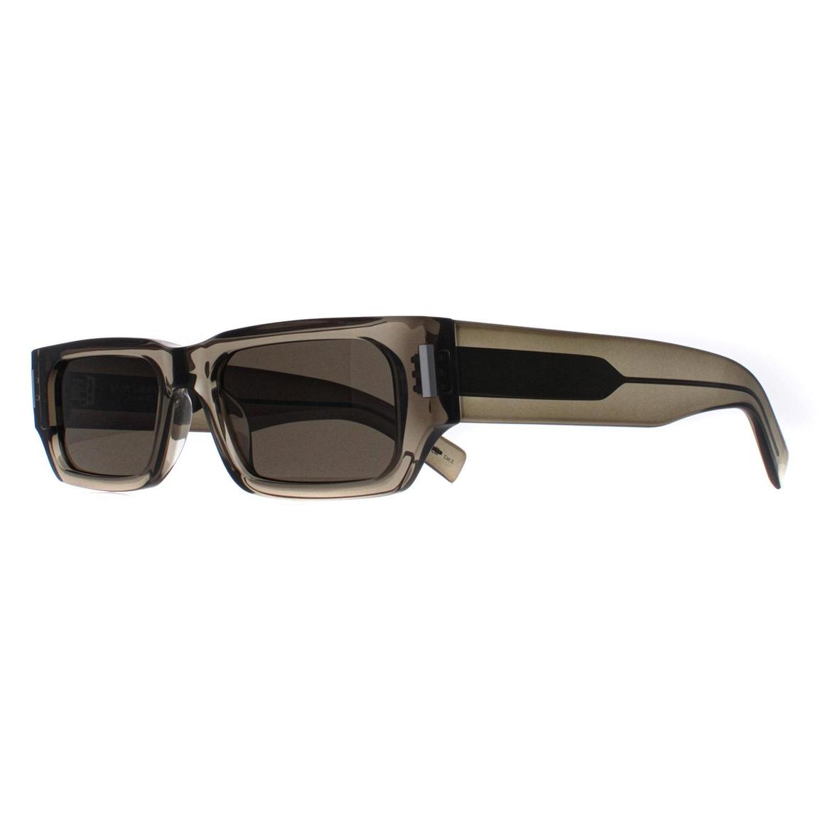 Saint Laurent Sunglasses SL660 003 Transparent Brown Grey main product photo