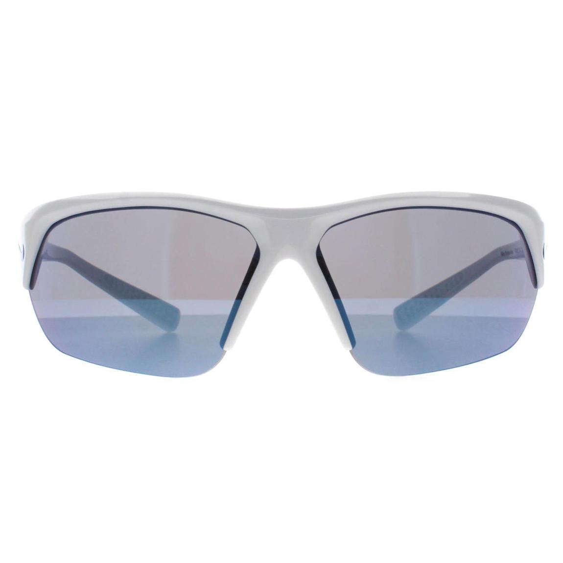 Nike Sunglasses Skylon Ace FQ4683 104 White Blue Mirrored main product photo