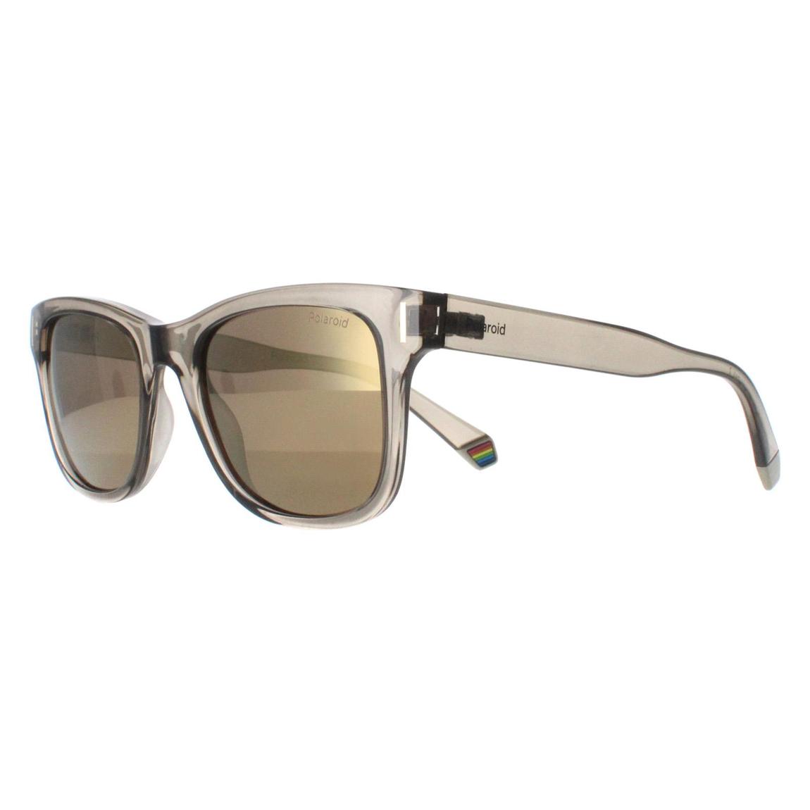 Polaroid Sunglasses PLD 6206/S 10A LM Beige Grey Gold Mirror Polarized main product photo
