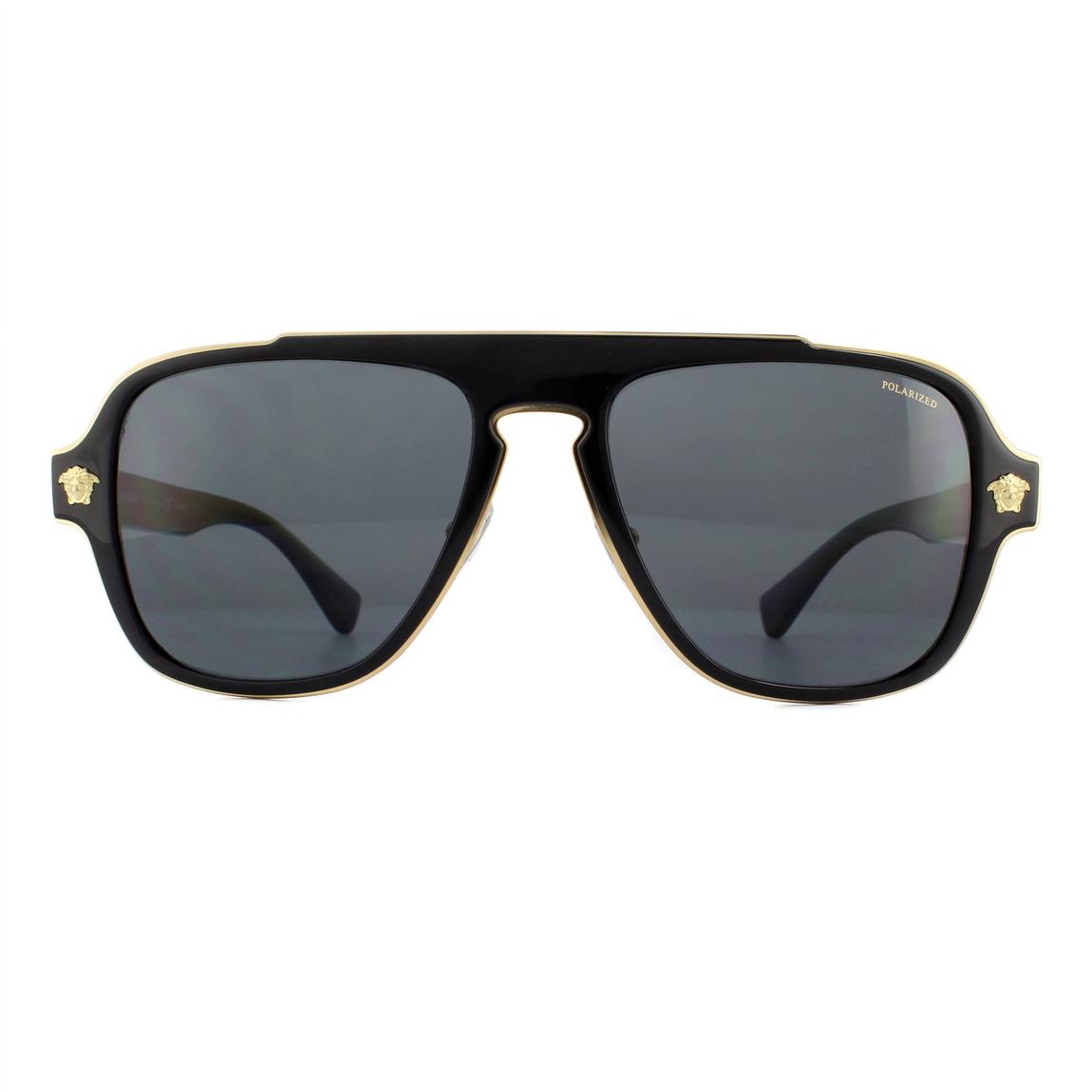 Versace Sunglasses VE2199 100281 Black Grey Polarized main product photo