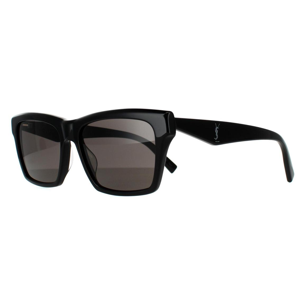 Saint Laurent Sunglasses SL M104 002 Shiny Black Dark Grey main product photo