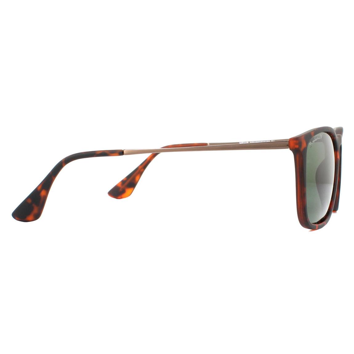 Montana Sunglasses MP34 B Brown Turtle Rubbertouch G15 Green Polarized main product photo