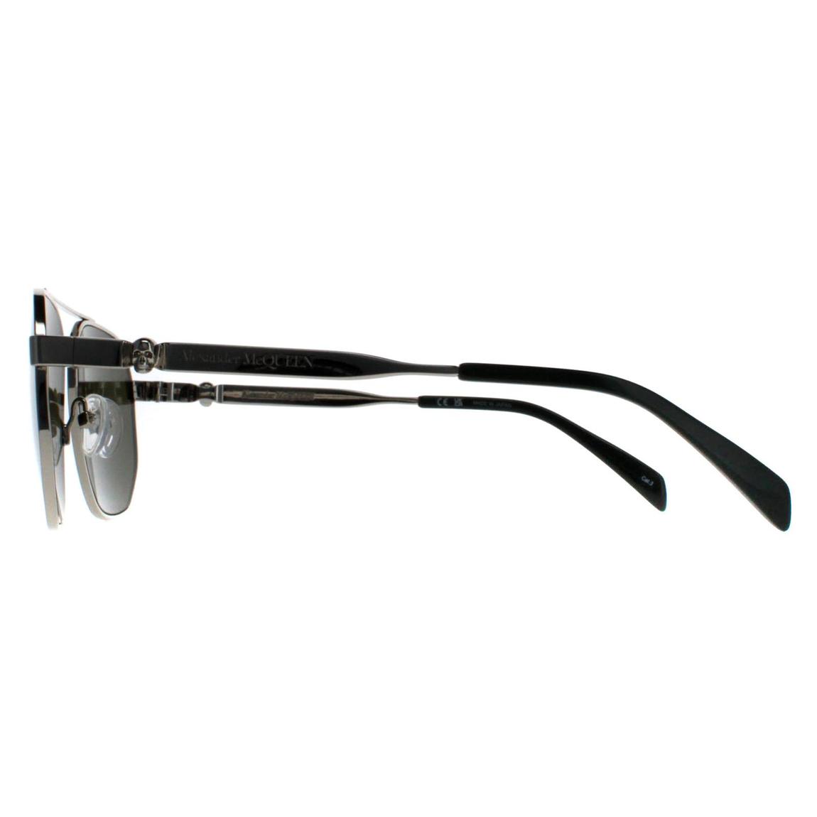 Alexander McQueen Sunglasses AM0458S 003 Silver Green main product photo