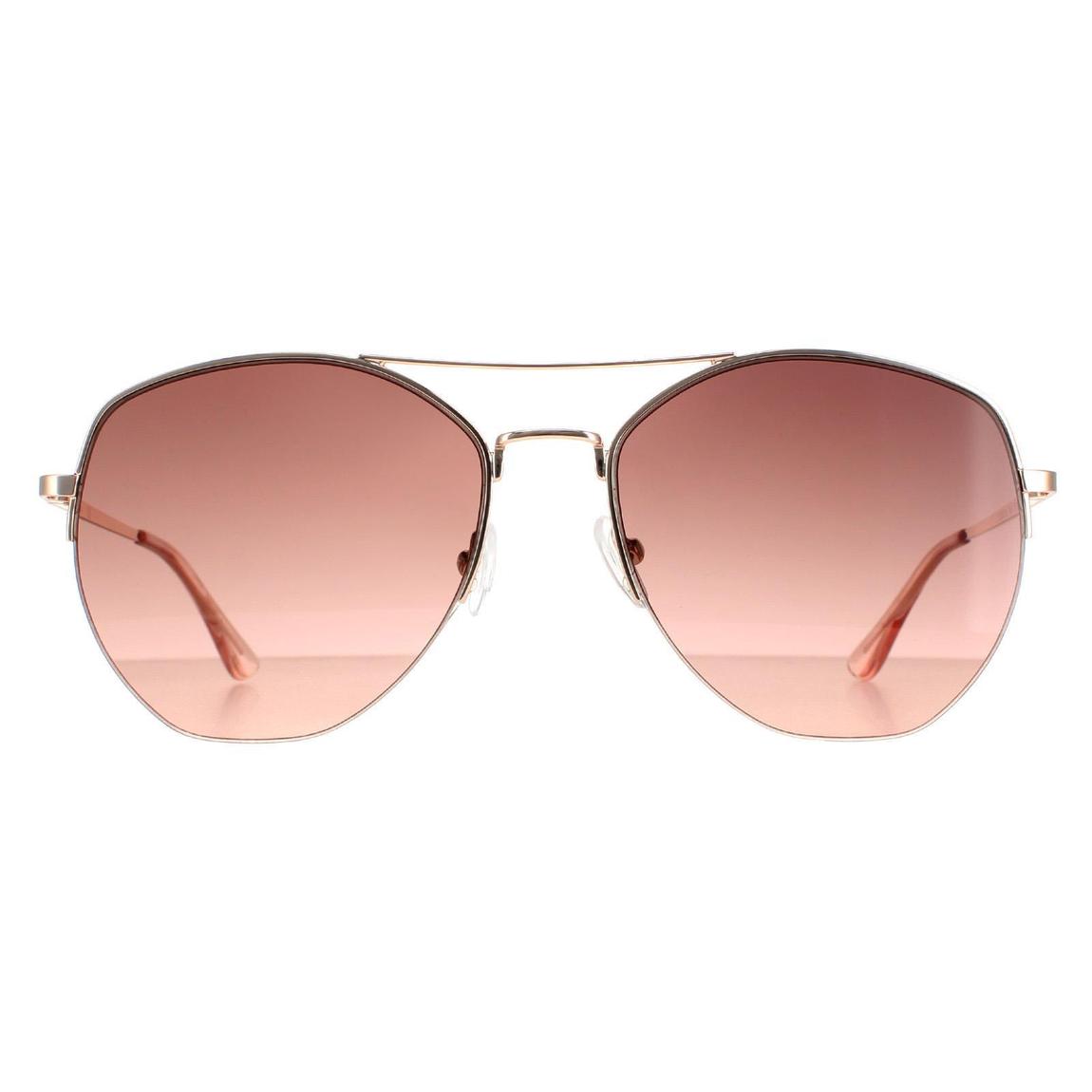 Calvin Klein Sunglasses CK20121S 780 Rose Gold Brown main product photo