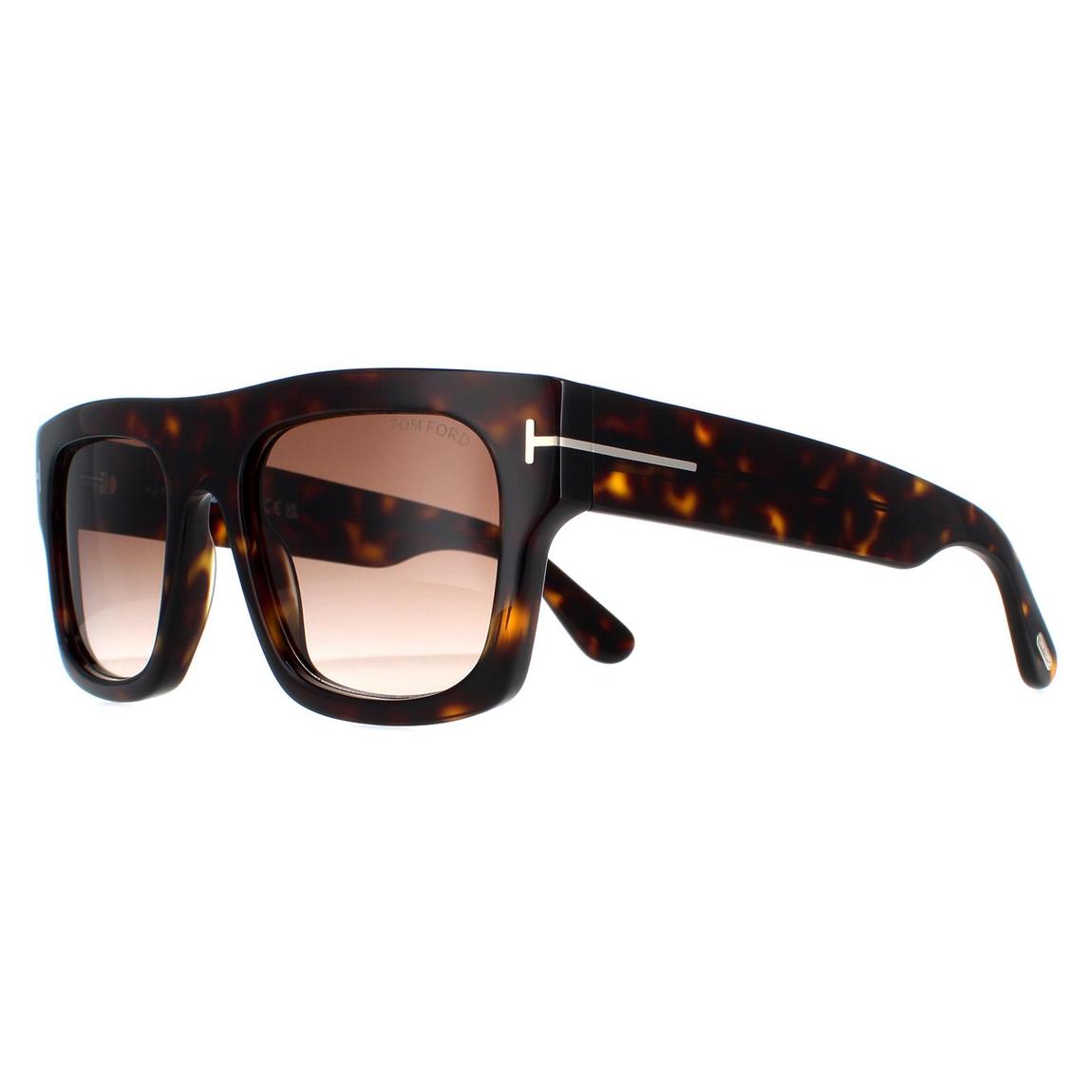Tom Ford Sunglasses FT0711 Fausto 52F Dark Havana Brown Gradient main product photo