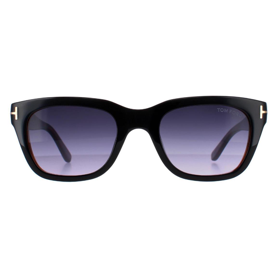 Tom Ford Sunglasses 0237 Snowdon 05B Black & Brown Smoke Grey Gradient main product photo