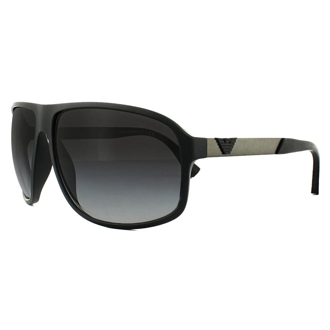 Emporio Armani Sunglasses 4029 50638G Black Rubber Grey Gradient main product photo