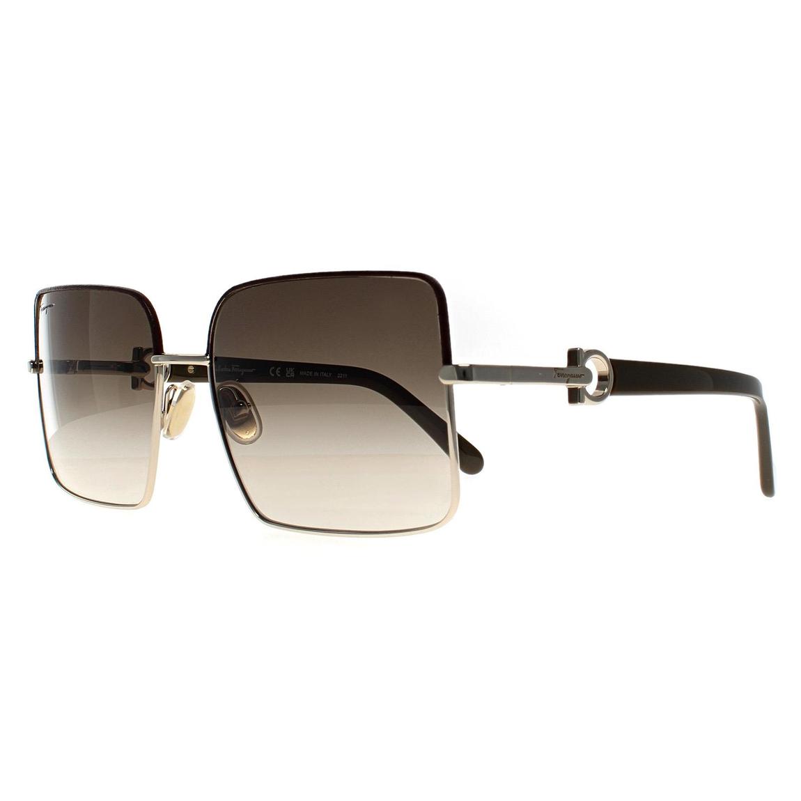 Salvatore Ferragamo Sunglasses SF302SL 704 Gold Brown Gradient main product photo