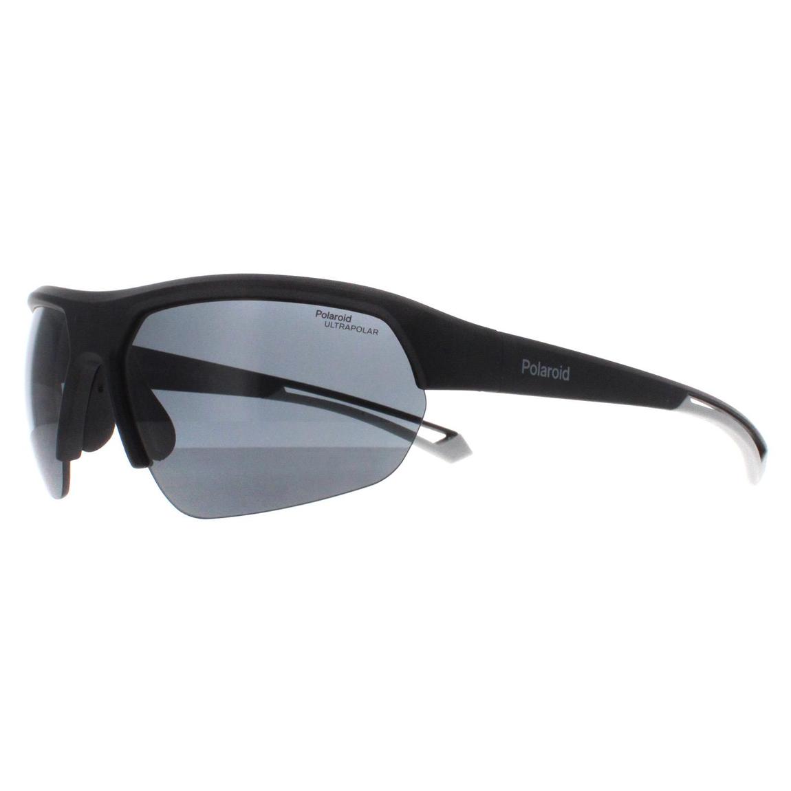 Polaroid Sunglasses PLD 7048/S 003 E3 Matte Black Grey Polarized High Contrast main product photo
