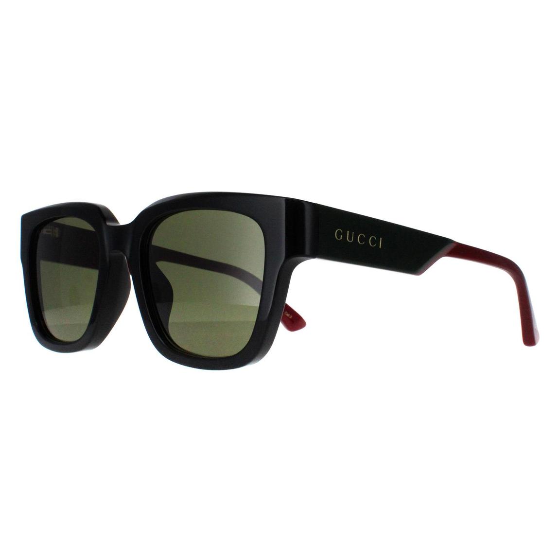 Gucci Sunglasses GG1670SK 005 Black with Green and Red Green main product photo
