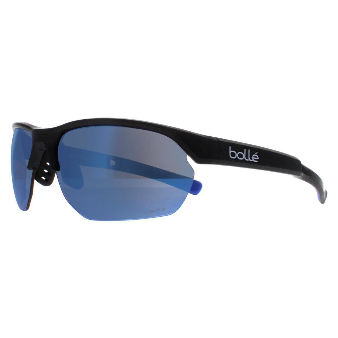 Bolle Sunglasses Victus BS065004 Black Matte Blue Volt+ Offshore Polarized main product photo