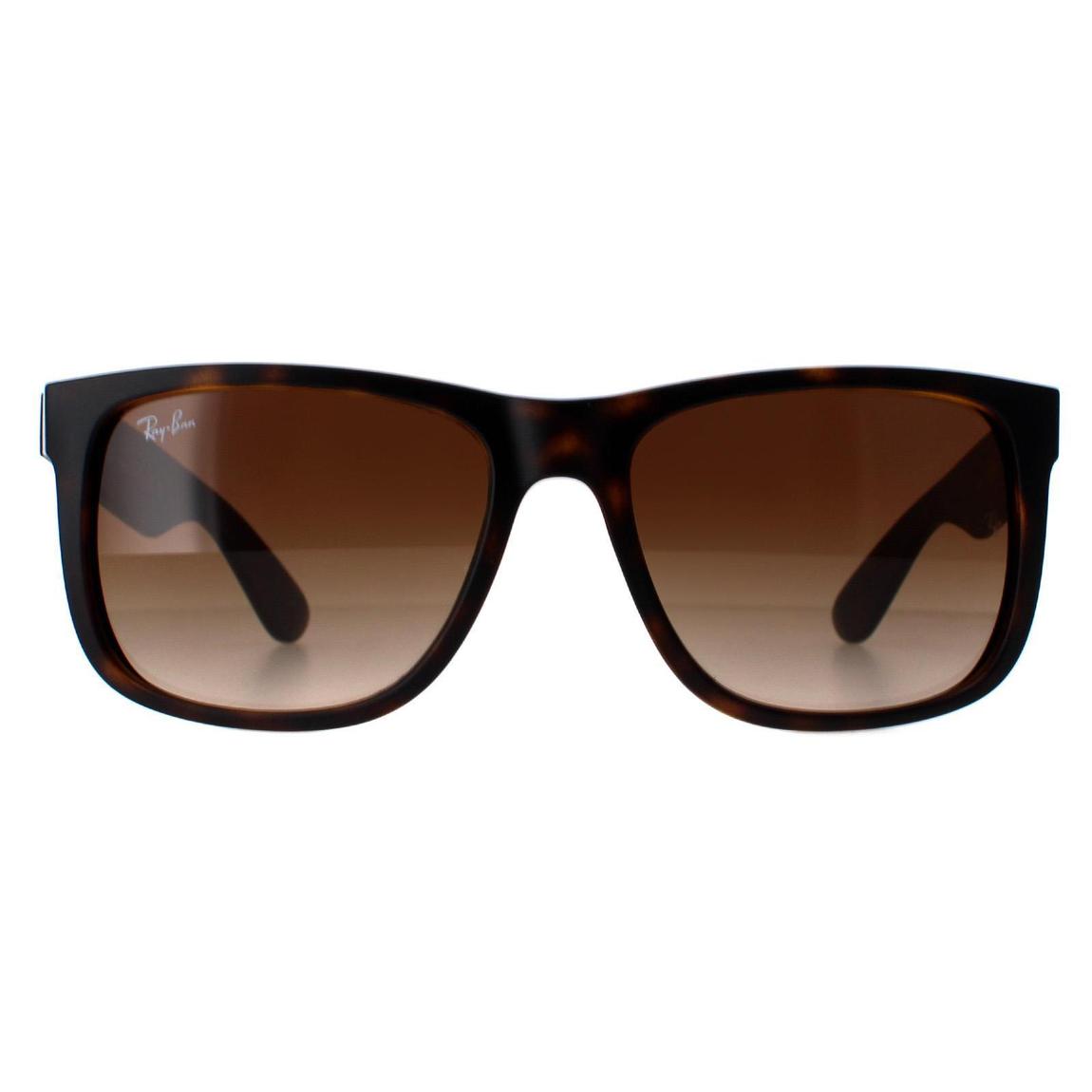 Ray-Ban Sunglasses Justin 4165 Rubber Light Havana Brown Gradient 710/13 main product photo