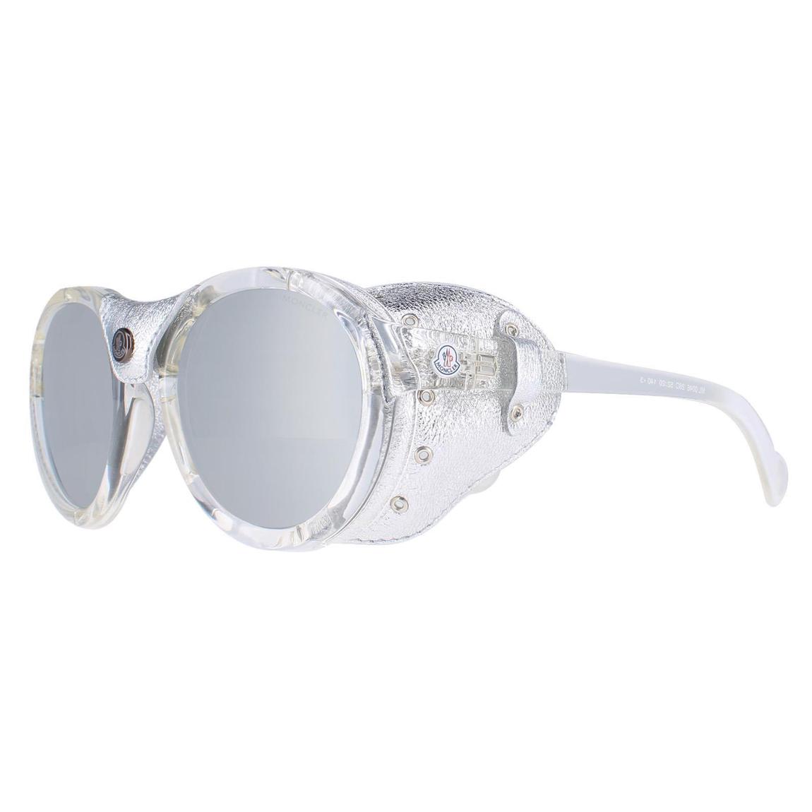 Moncler Sunglasses ML0046 26C Crystal Silver Grey Silver Mirror main product photo