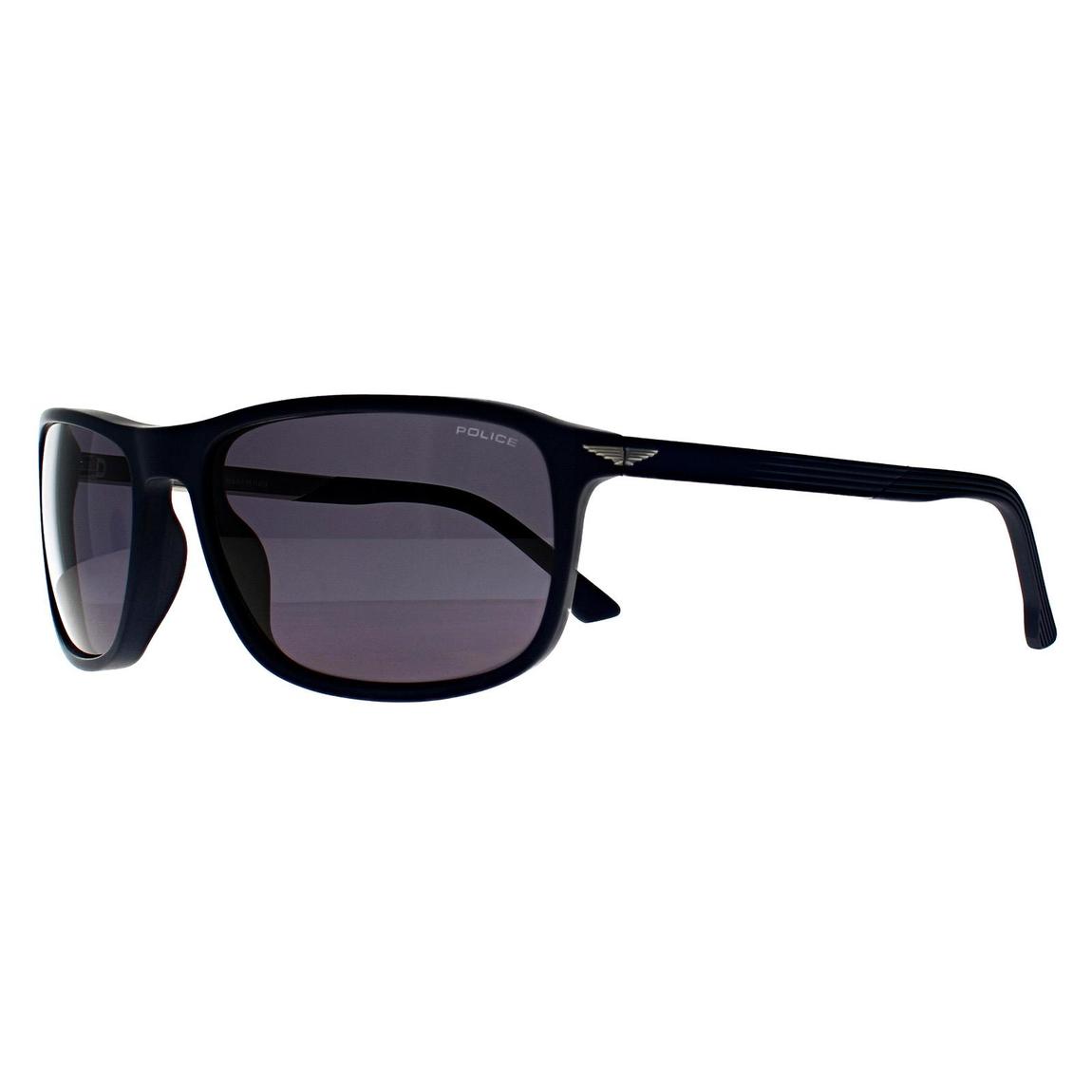 Police Sunglasses SPLC37M Tailwind Evo3 0C03 Matte Blue Blue main product photo