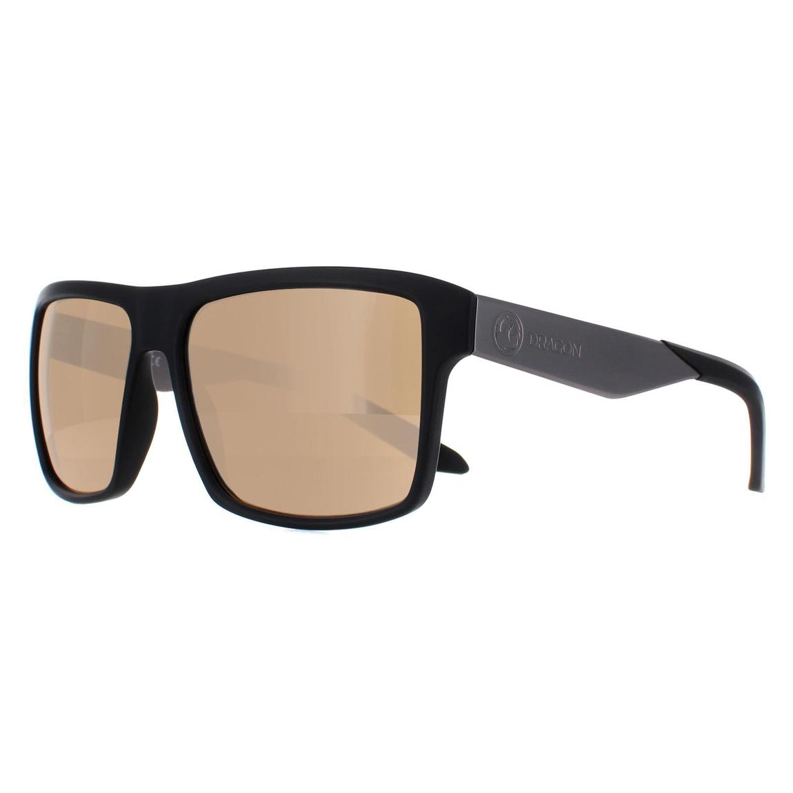 Dragon Sunglasses Space 41443-002 Matte Black Lumlens Silver Ionized main product photo
