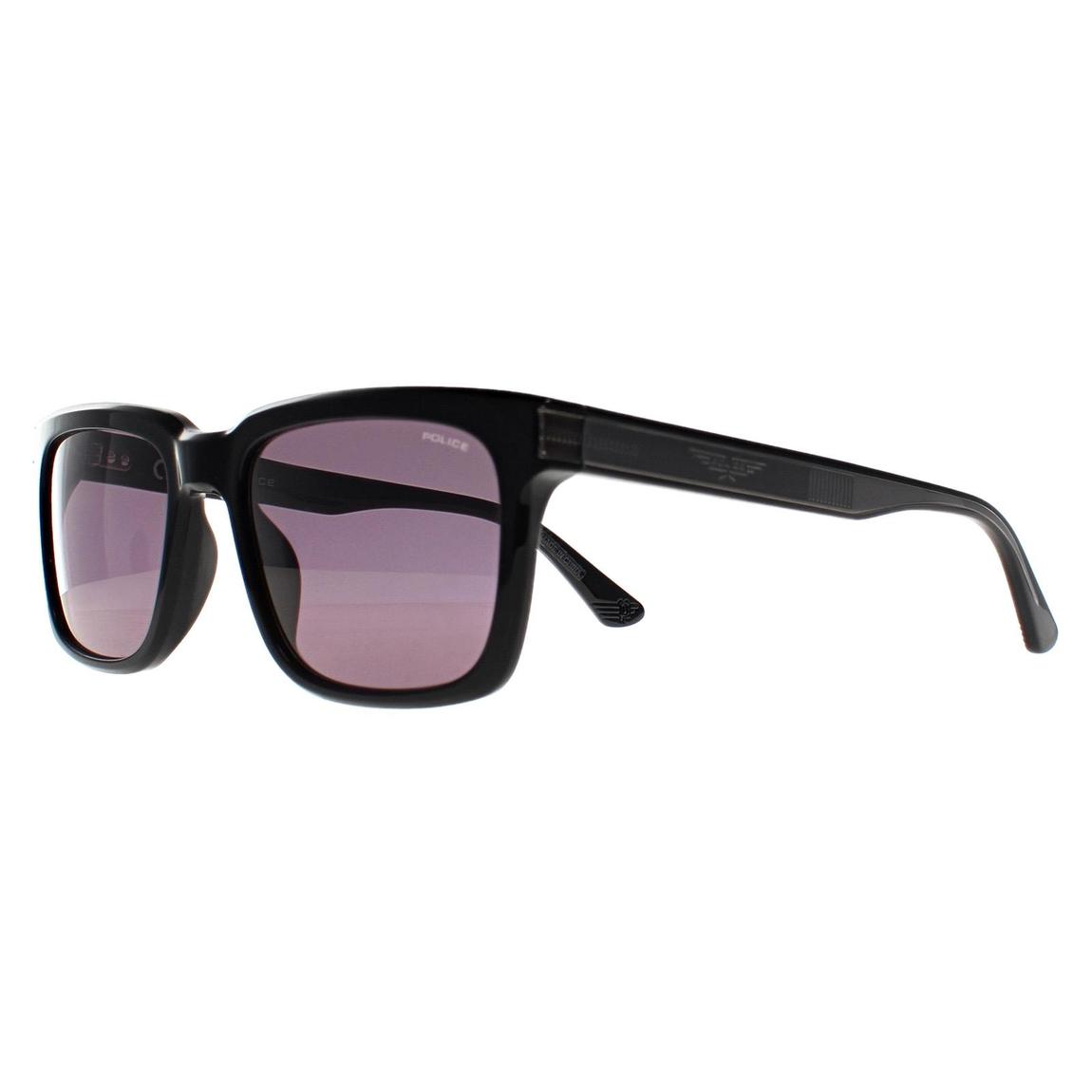Police Sunglasses SPLF12 Origins Hero 2 0700 Shiny Black Smoke Mirror main product photo