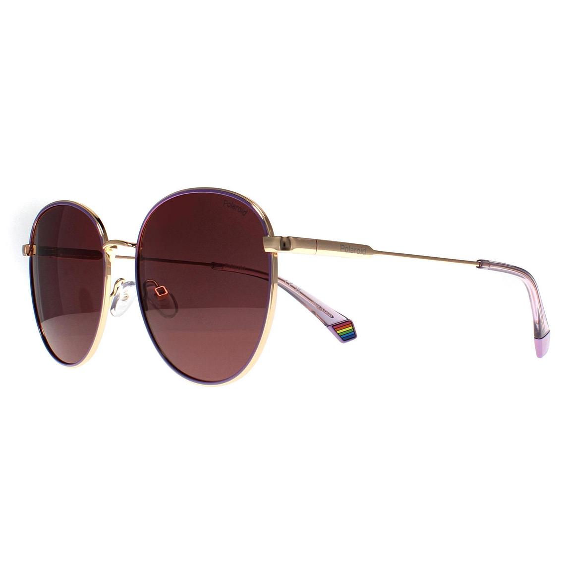 Polaroid Sunglasses PLD 6215/S/X S9E KL Gold Violet Violet Polarized main product photo
