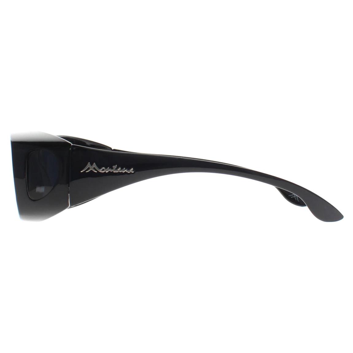 Montana Fit Over Glasses Sunglasses FO2 E Shiny Black Smoke Polarized main product photo