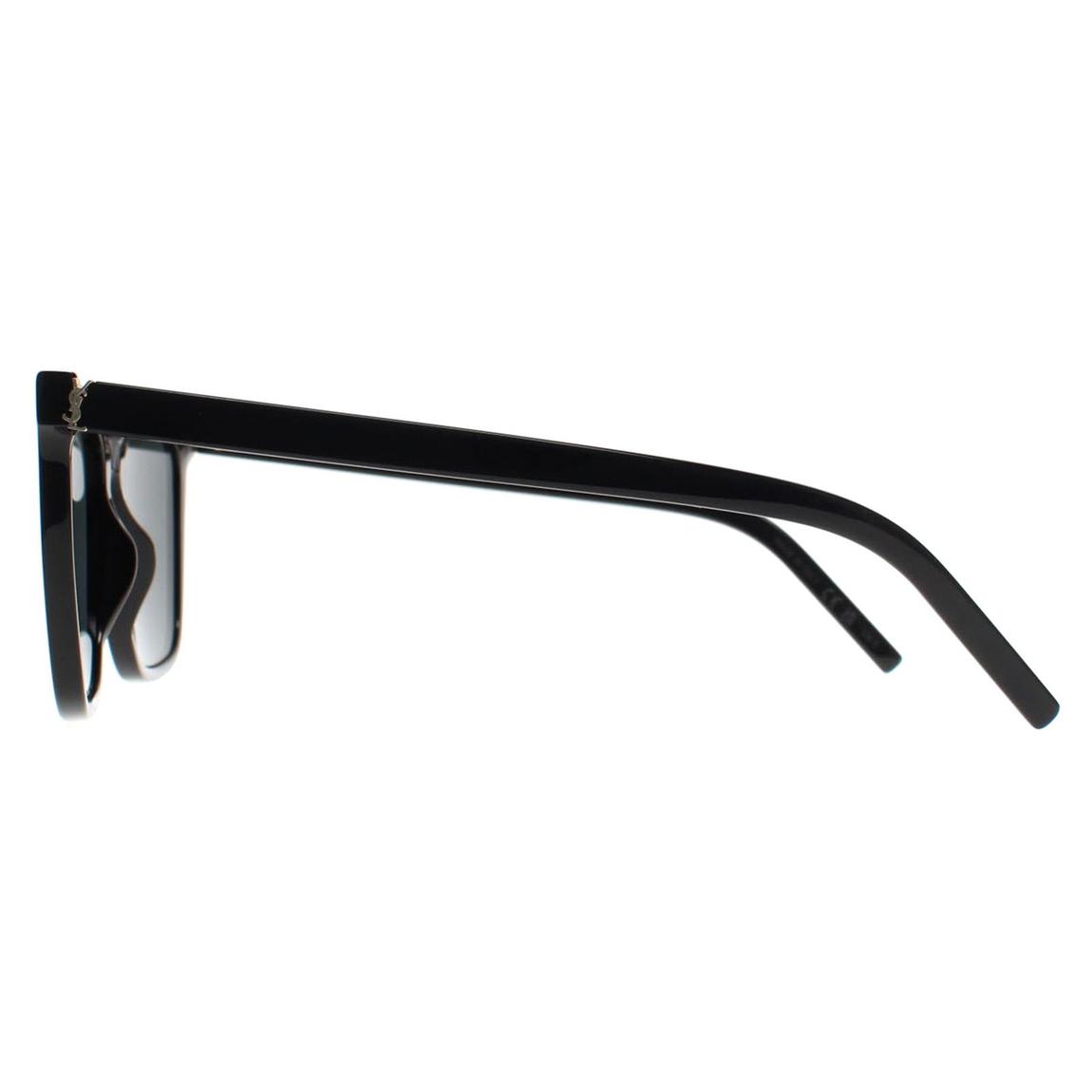 Saint Laurent Sunglasses SL M146 001 Shiny Black Dark Grey main product photo