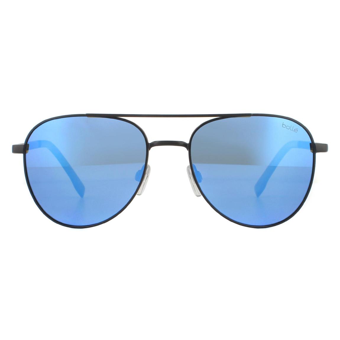 Bolle Sunglasses Evel 12536 Matte Black Offshore Blue Polarized main product photo