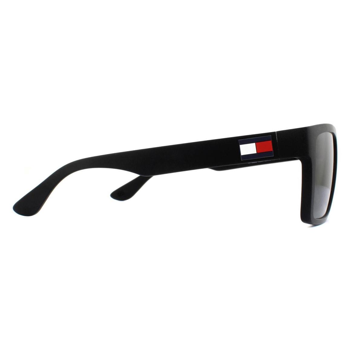 Tommy Hilfiger Sunglasses TH 1605/S 003 IR Matte Black Grey Blue main product photo