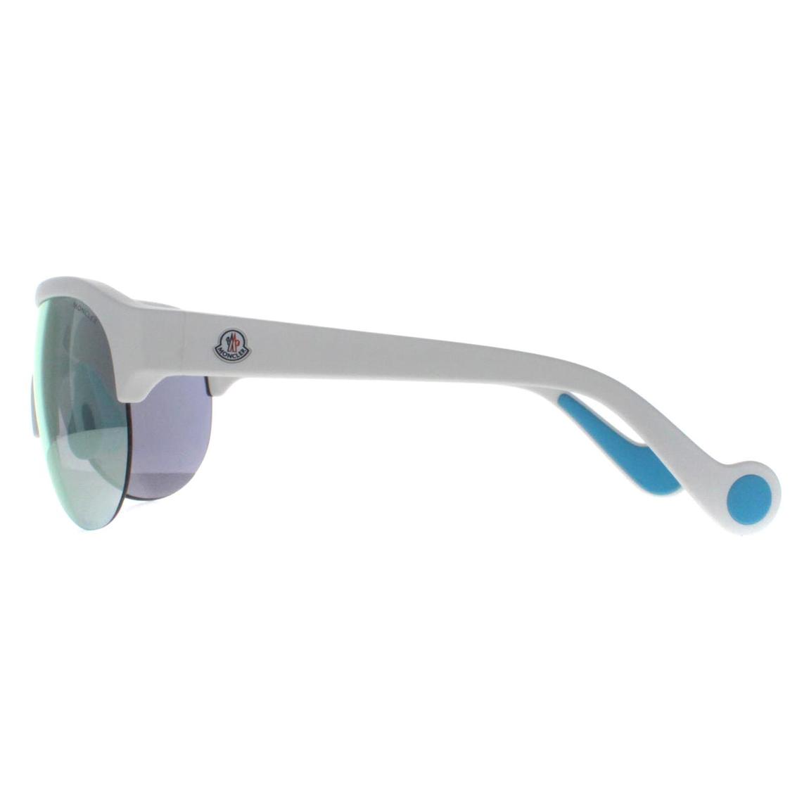 Moncler Sunglasses ML0049 21C White Grey Mirror main product photo