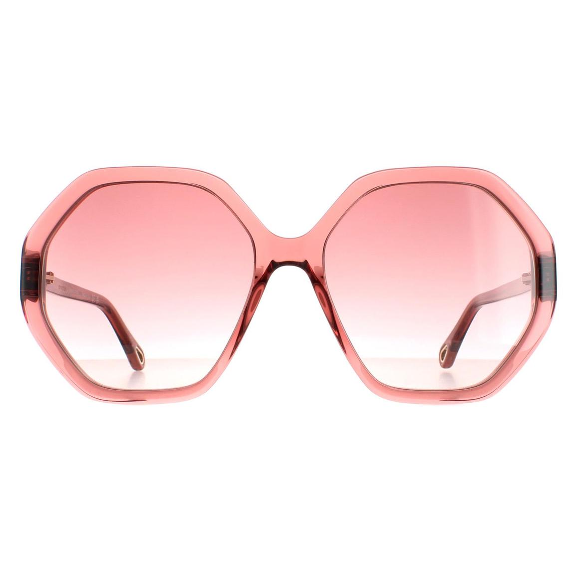 Chloe Sunglasses CH0008S Esther 003 Pink Crystal Pink Brown Gradient main product photo