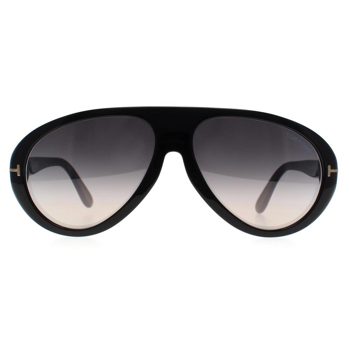 Tom Ford Sunglasses Camillo FT0988 01B Shiny Black Gradient Smoke main product photo