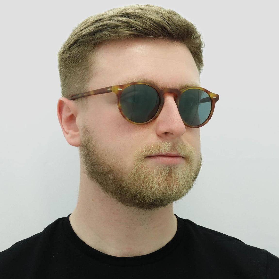 Oliver Peoples Sunglasses Gregory Peck 5217 1483R8 Semi Matt Havana Indigo Photochromic main product photo