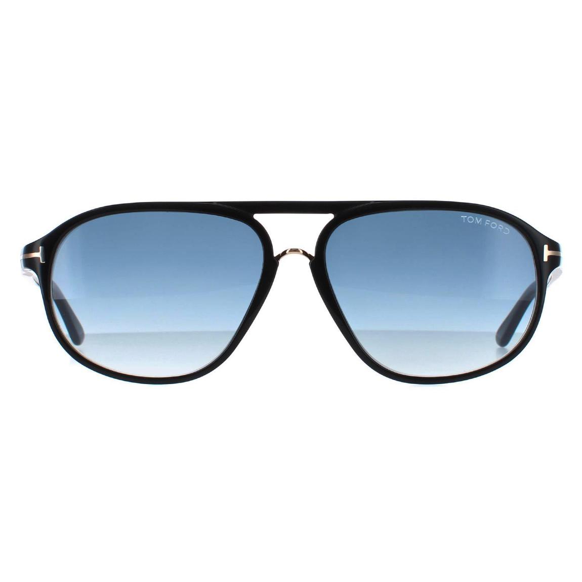 Tom Ford Sunglasses 0447 Jacob 01P Shiny Black Blue Gradient main product photo