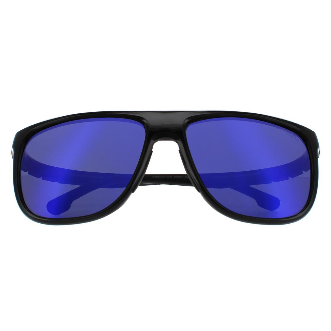 Carrera Sunglasses Hyperfit 17S D51 XT Black Blue Blue Sky Mirror main product photo