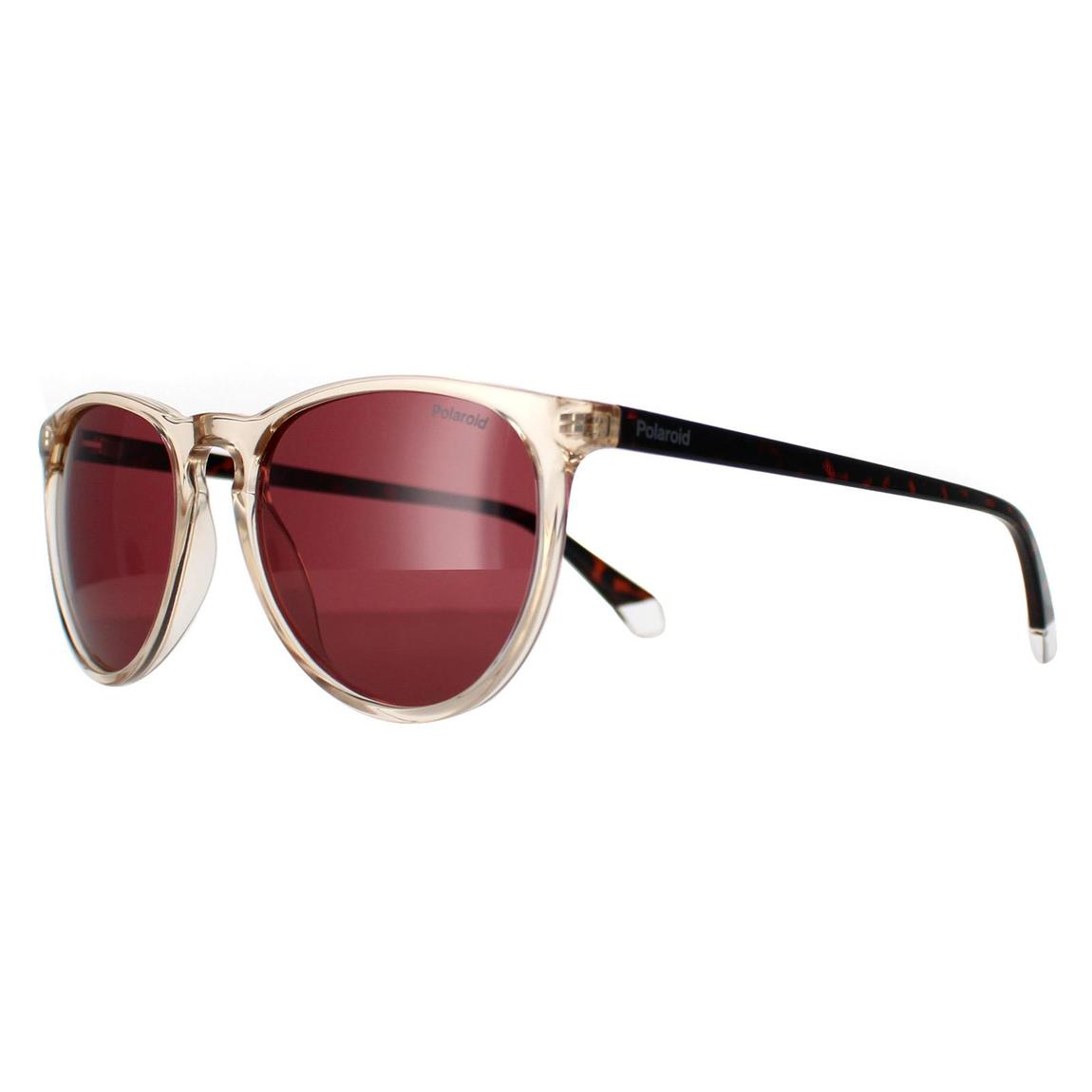 Polaroid Sunglasses PLD 4152/S 10A 0I Transparent Beige and Havana Red Polarized main product photo