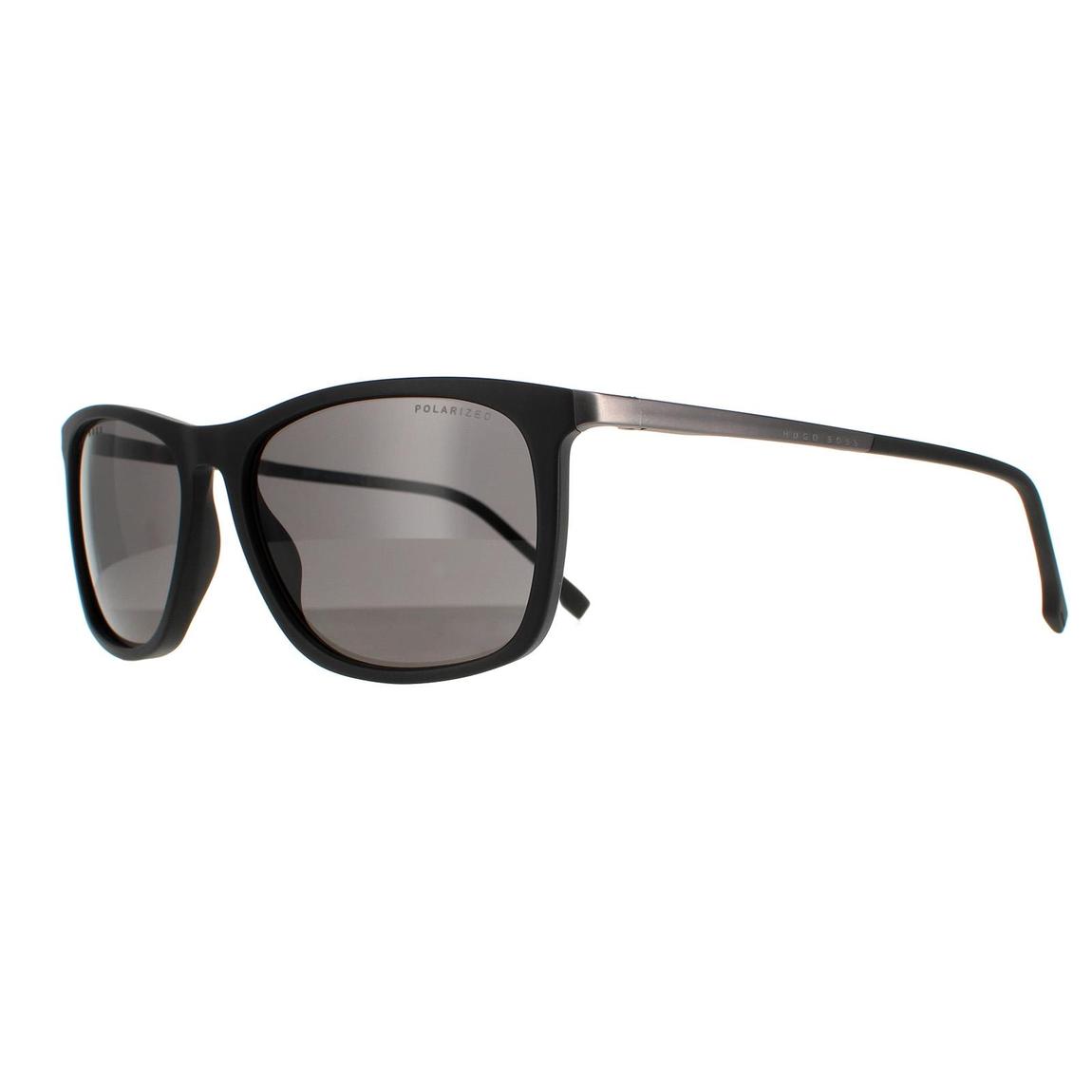 Hugo Boss Sunglasses BOSS 1249/S/IT 003 M9 Matte Black Grey Polarized main product photo