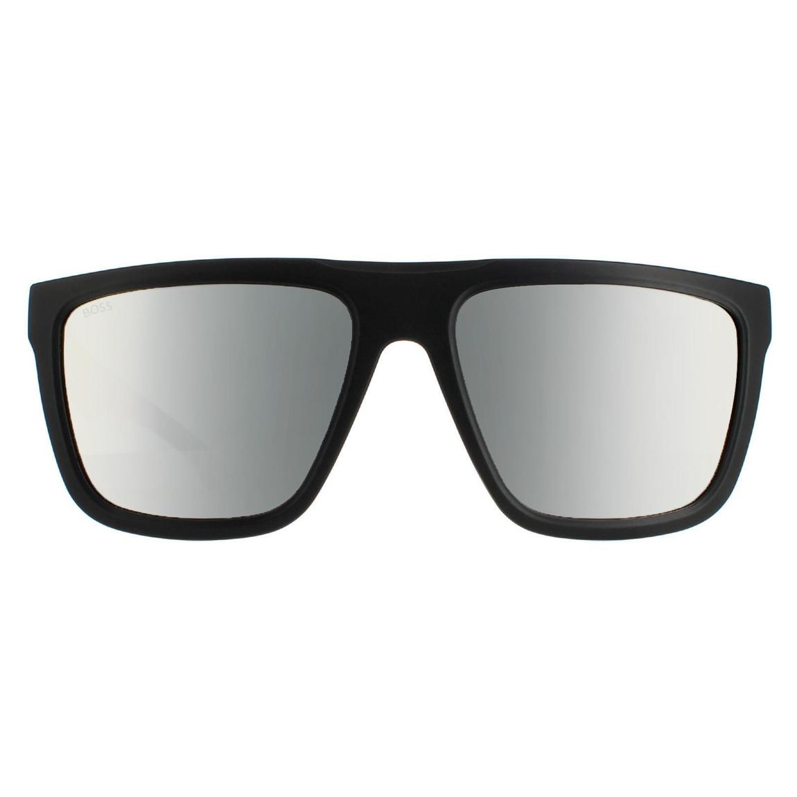 Hugo Boss Sunglasses BOSS 1451/S 0VK DC Matte Black Blue Extra White Silver Mirror main product photo