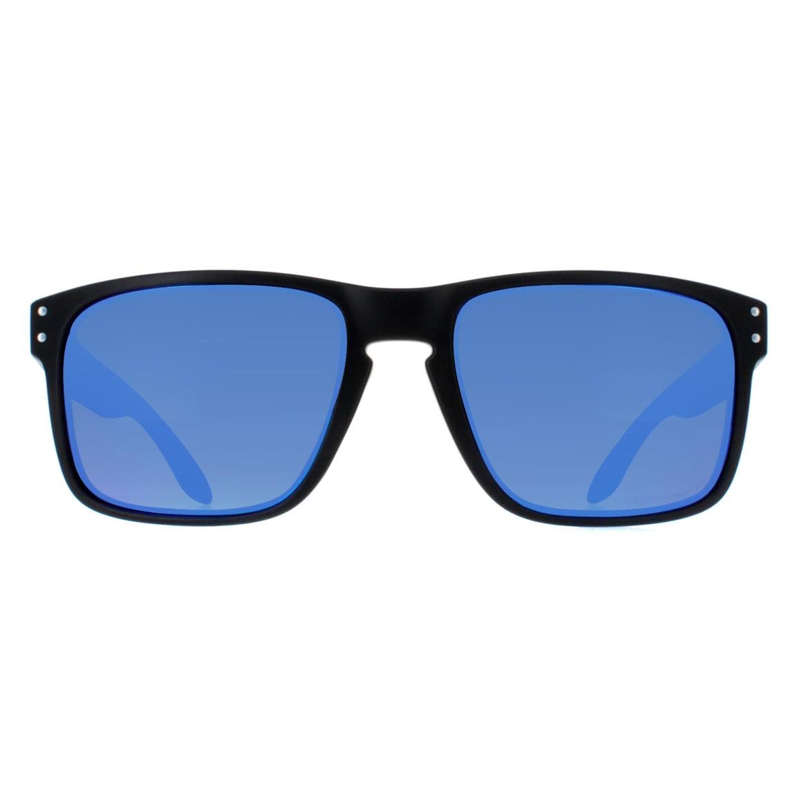 Oakley Sunglasses Holbrook OO9102-F0 Matt Black Prizm Sapphire Polarized main product photo