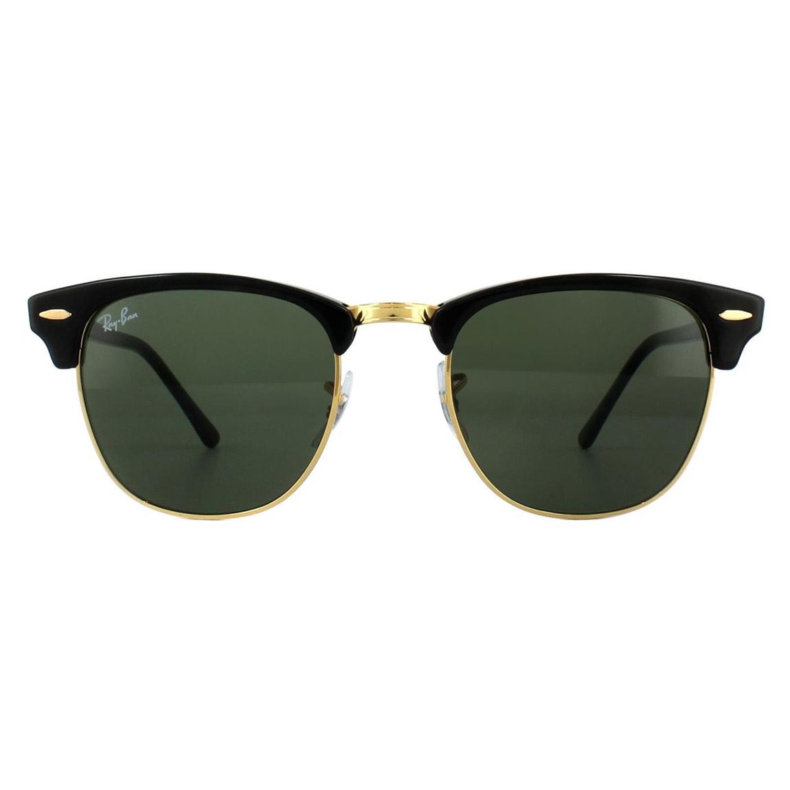 Ray-Ban Sunglasses Clubmaster 3016 W0365 Black Green G-15 Small 49mm main product photo