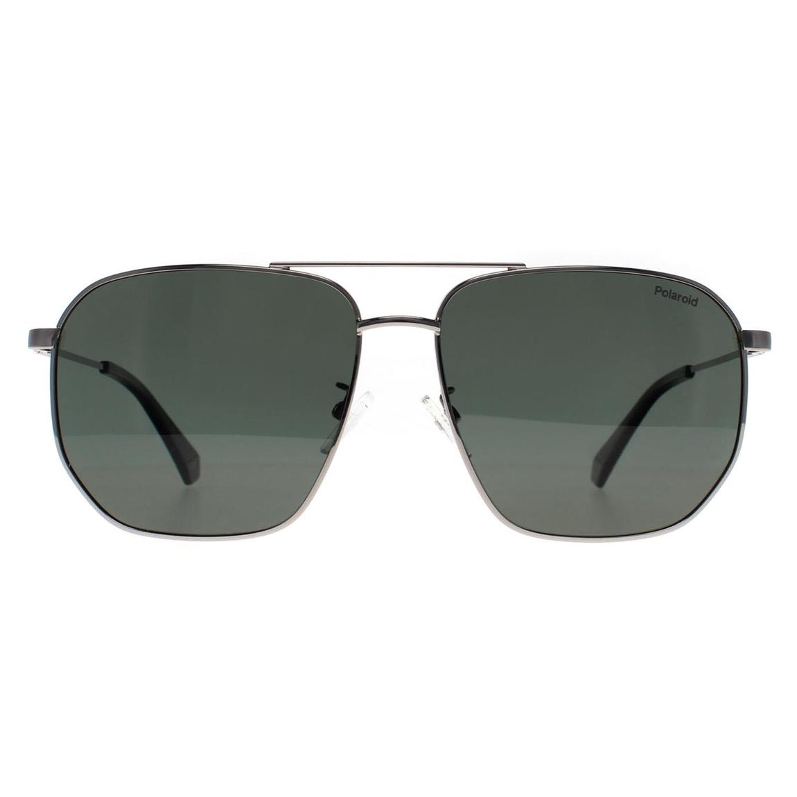 Polaroid Sunglasses PLD 4141/G/S/X 6LB UC Ruthenium Green Polarized main product photo