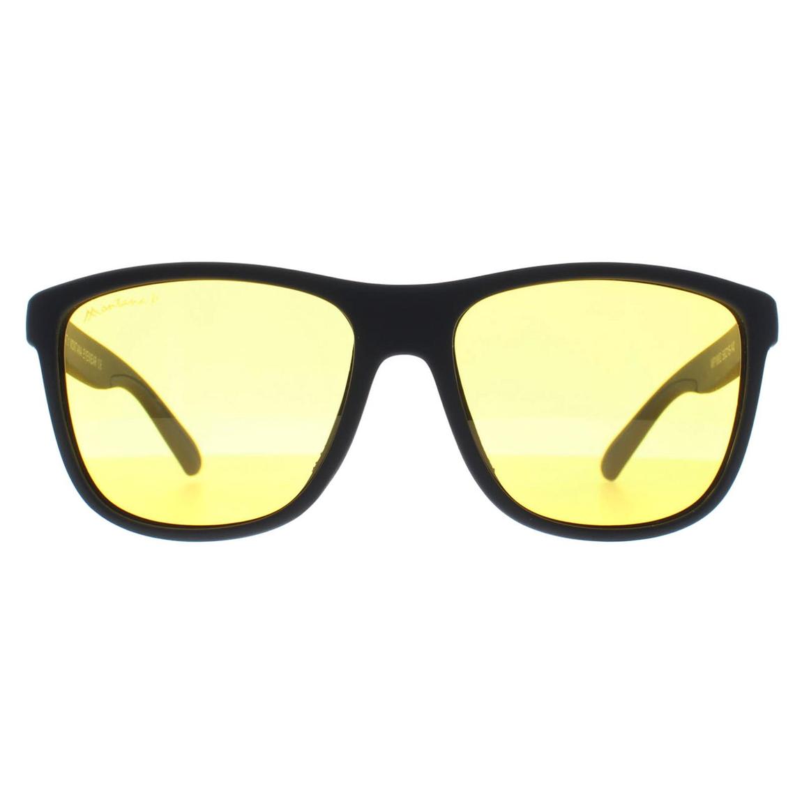 Montana Night Driving Sunglasses MP199 D Black Yellow Polarized main product photo