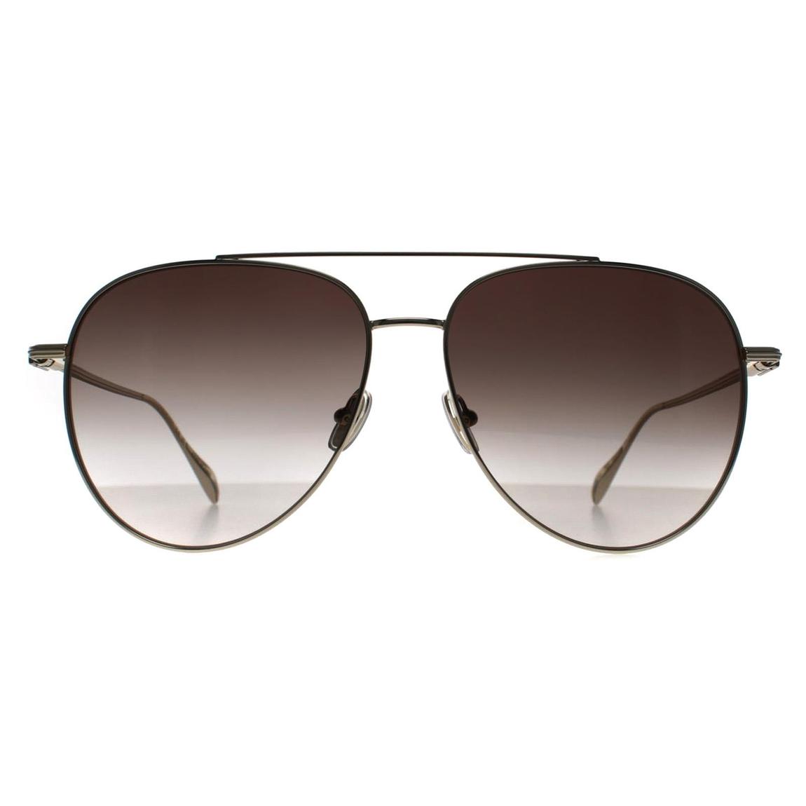Salvatore Ferragamo Sunglasses SF308S 703 Light Gold Brown Gradient main product photo