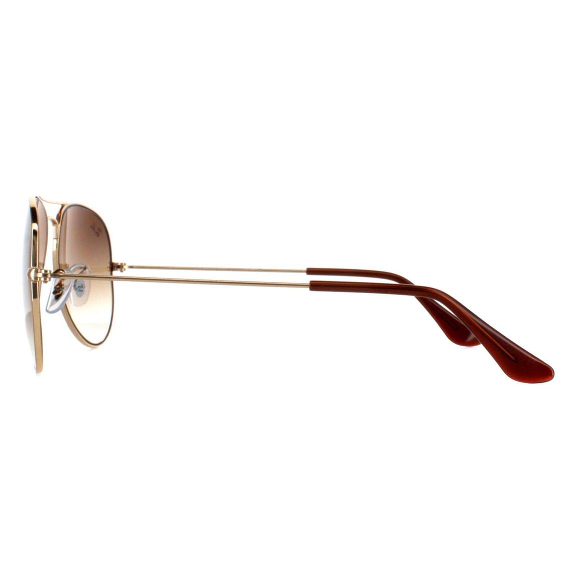 Ray-Ban Sunglasses Aviator RB3025 001/51 Gold Brown Gradient 58mm Medium main product photo
