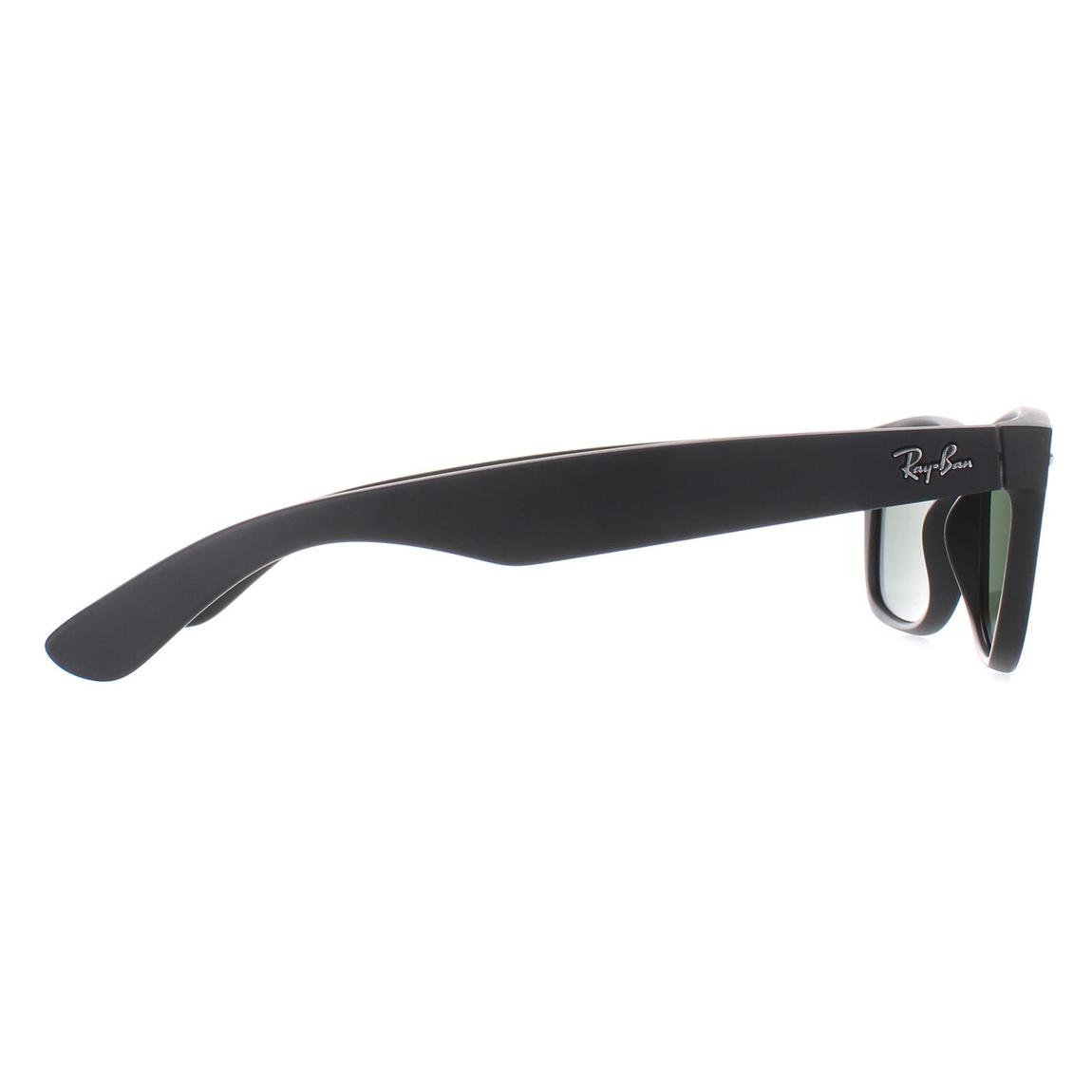 Ray-Ban Sunglasses New Wayfarer 2132 622 Black Rubber Green Small 52mm main product photo