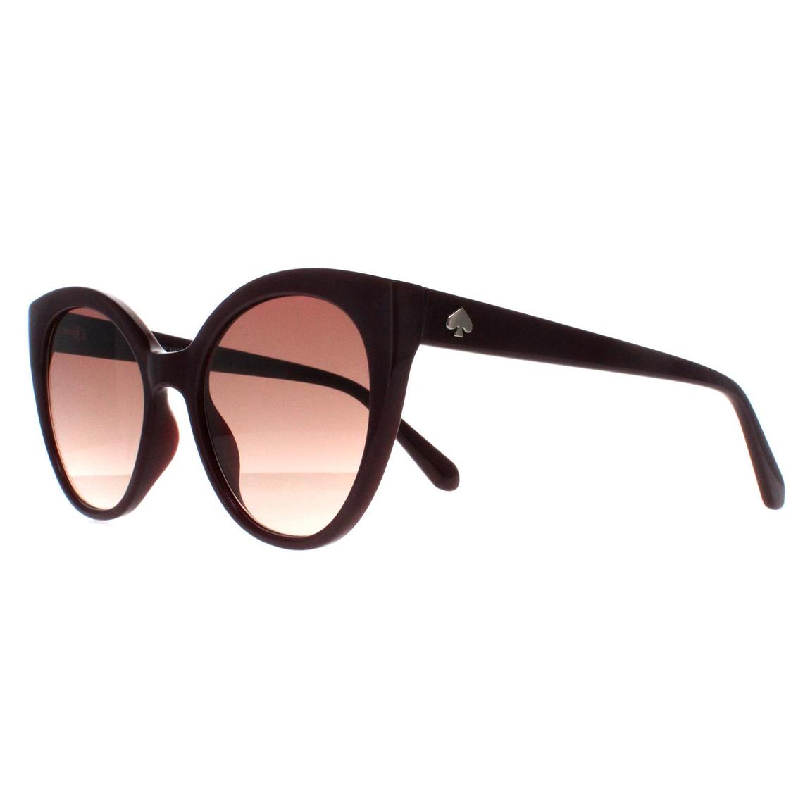 Kate Spade Sunglasses Amya LHF HA Burgundy Brown Gradient main product photo