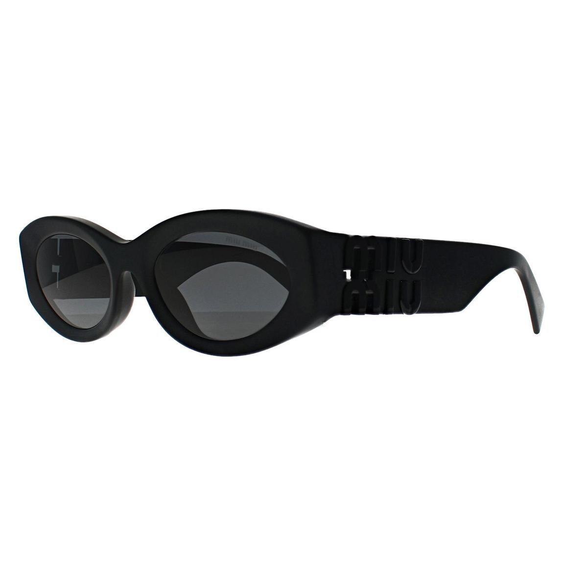 Miu Miu Sunglasses MU11WS 1BO5S0 Matte Black Dark Grey main product photo