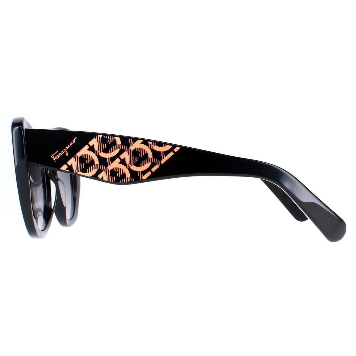 Salvatore Ferragamo Sunglasses SF1022S 001 Black Grey Gradient main product photo