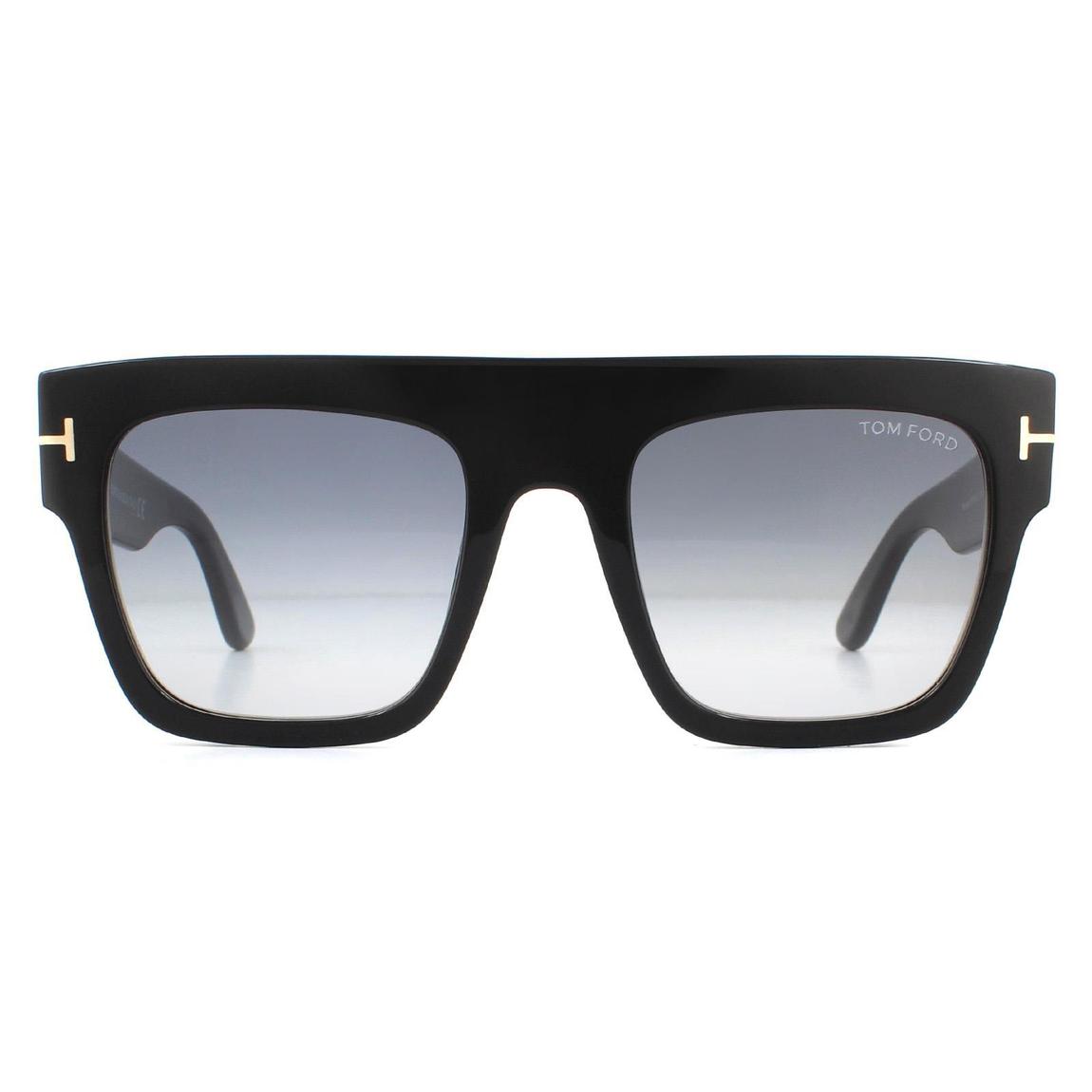 Tom Ford Sunglasses Renee FT0847 01B Shiny Black Grey Smoke Gradient main product photo