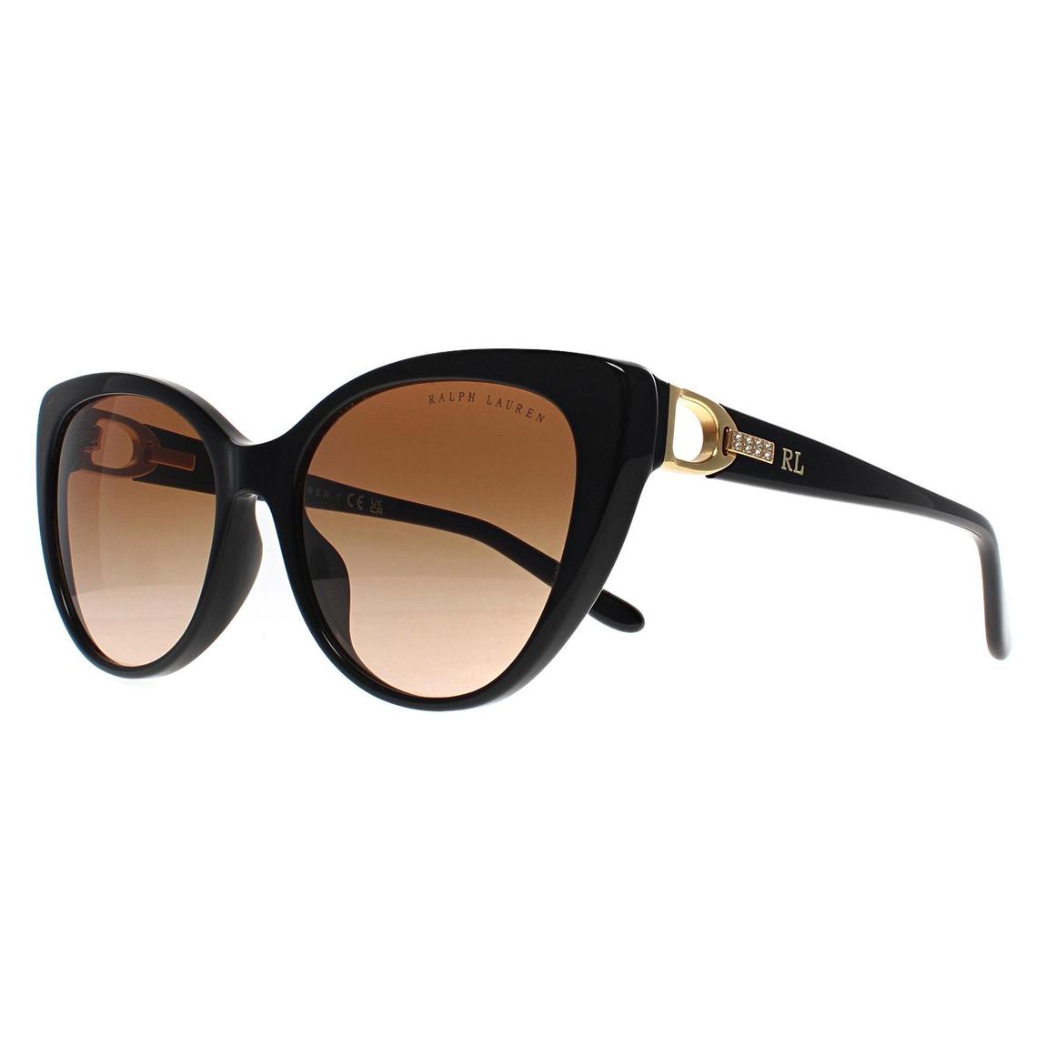 Ralph Lauren Sunglasses RL8215BU 500113 Shiny Black Brown Gradient main product photo