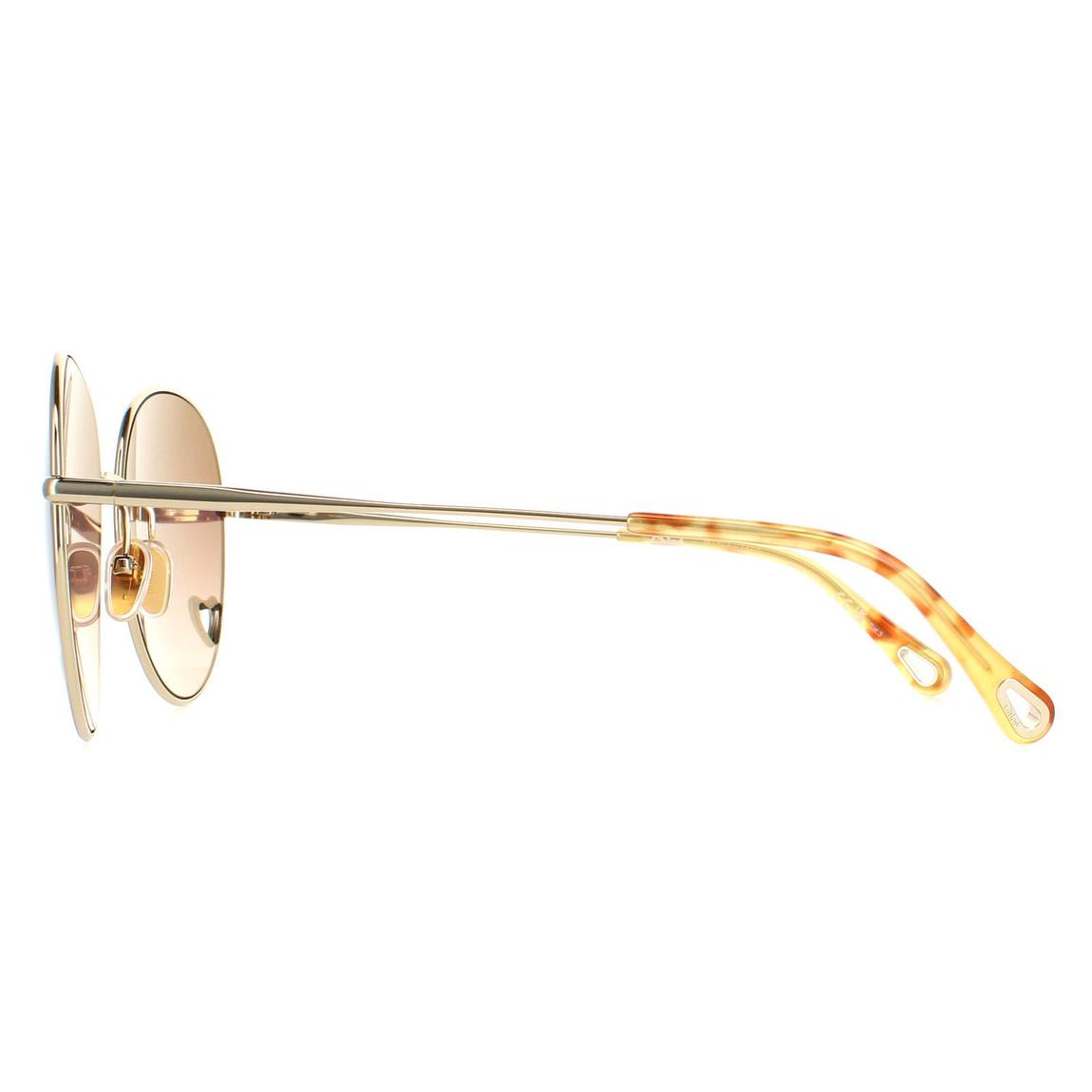 Chloe Sunglasses CH0027S 001 Gold Brown Gradient main product photo