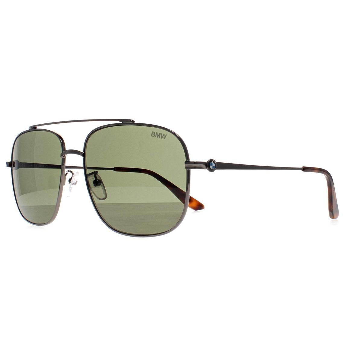 BMW Sunglasses BW0005 08N Shiny Gunmetal Green main product photo